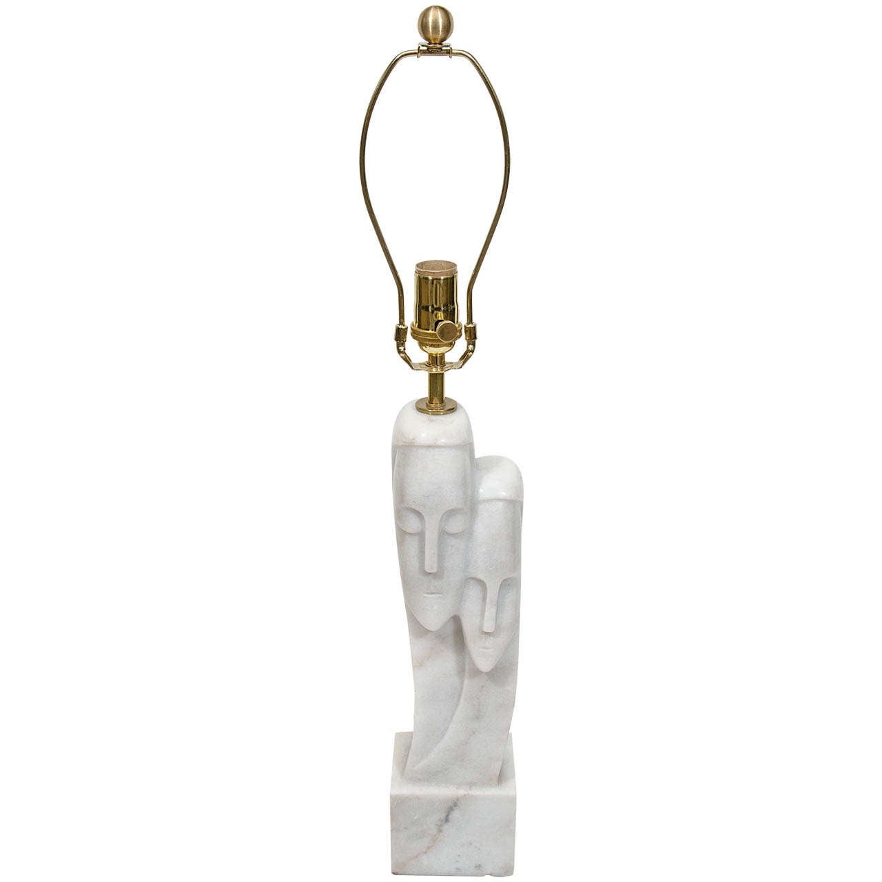 Deco Marble Figural Lamp