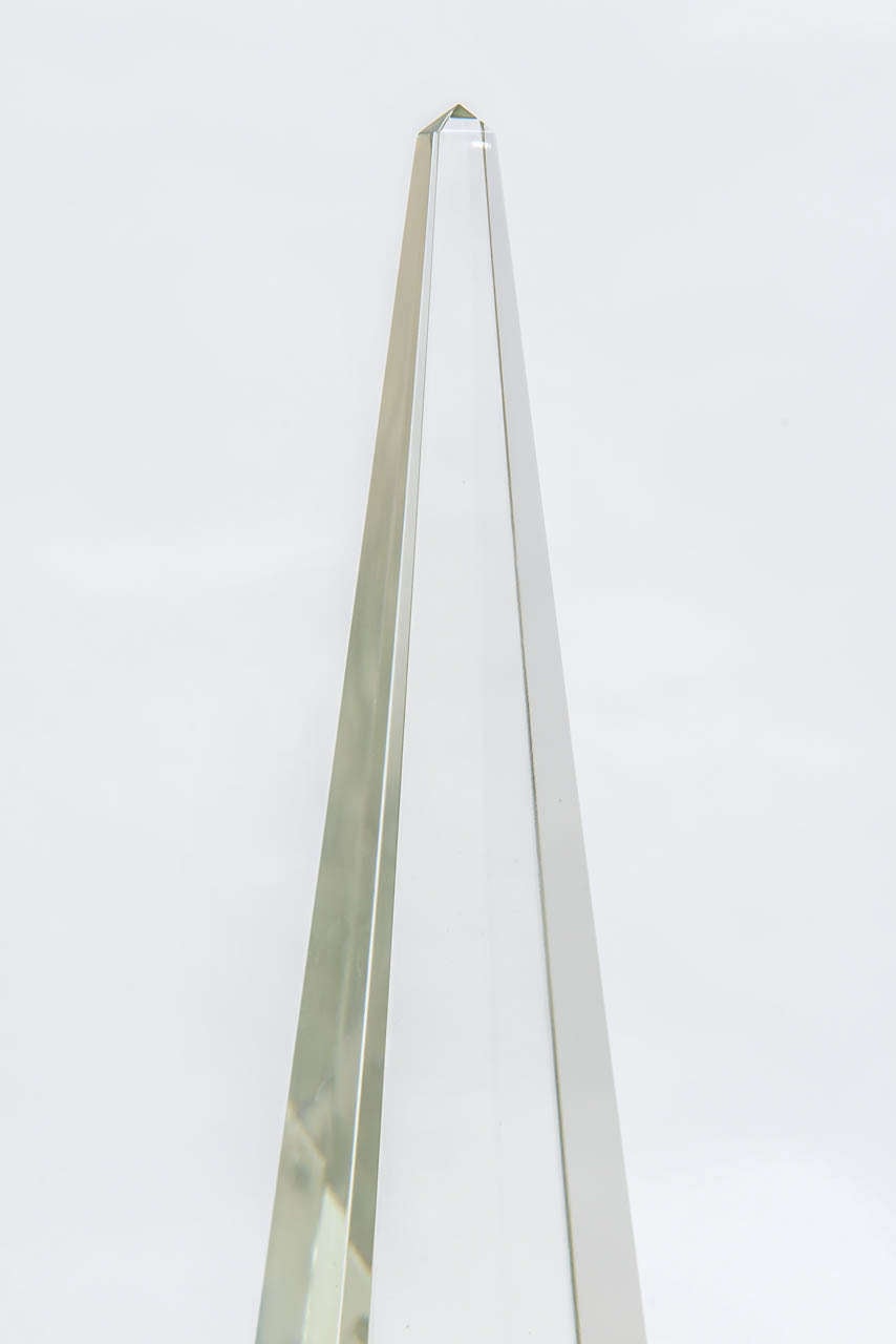Fine Pair of Monumental Murano Glass Obelisks by Alberto Dona In Excellent Condition For Sale In Hollywood, FL