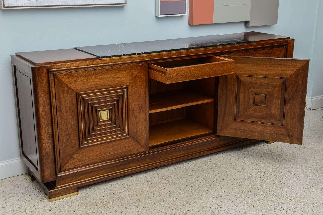 A Fine French Modern Pallisander Marble Top Credenza by Maxine Old 2