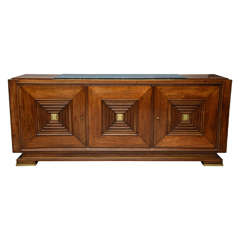 A Fine French Modern Pallisander Marble Top Credenza by Maxine Old