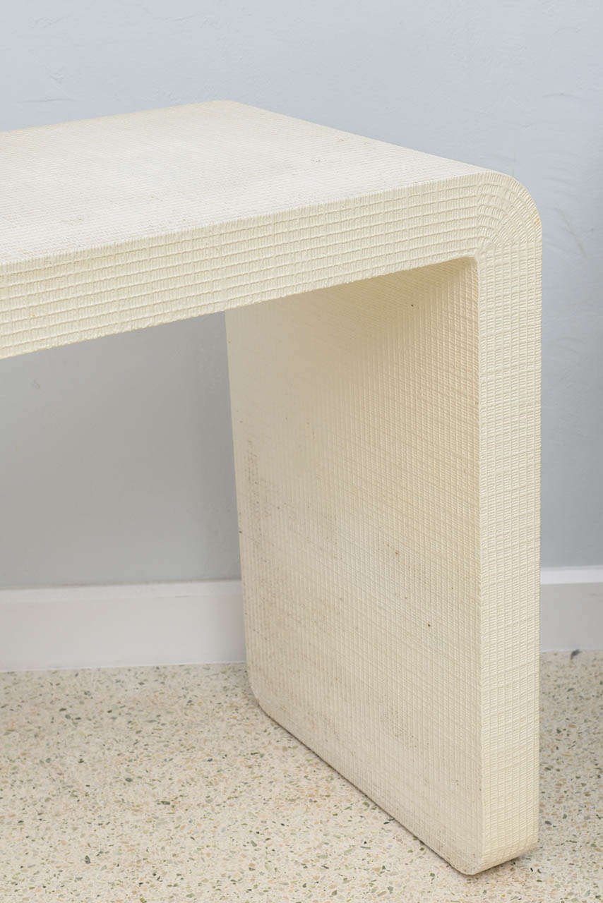 linen console table
