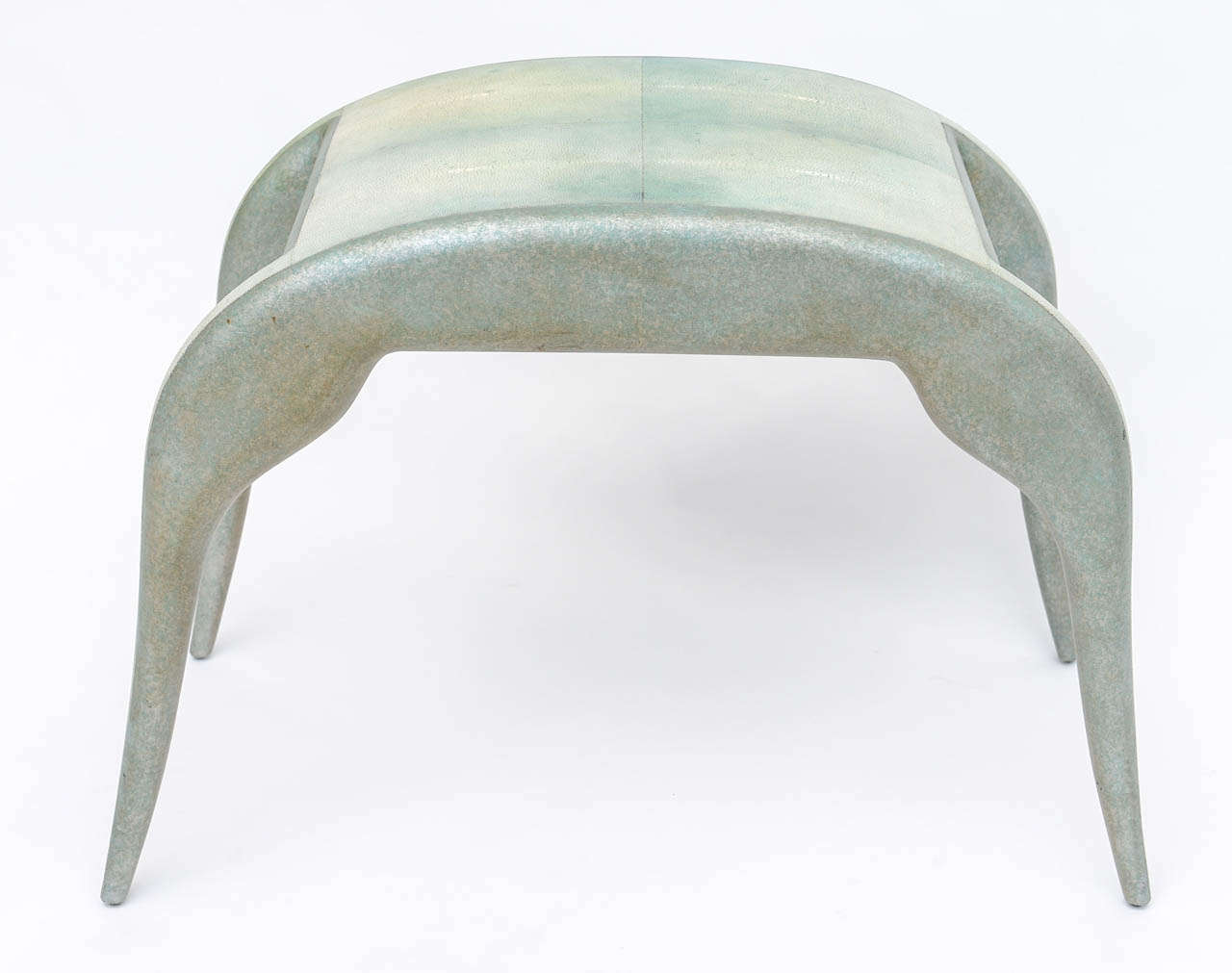 French Modern Shagreen Bench by R and Y Augousti