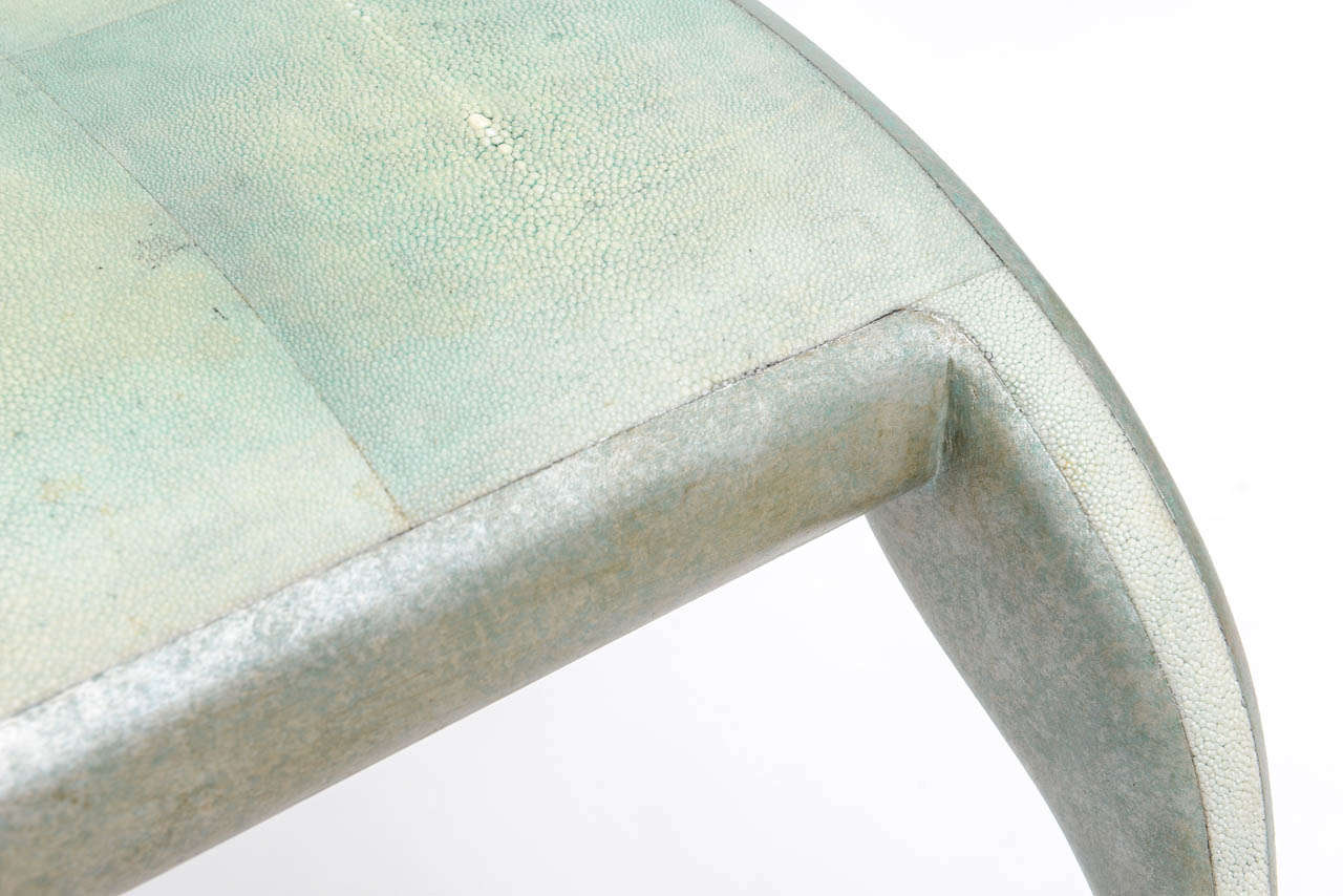 20th Century French Modern Shagreen Bench by R and Y Augousti For Sale