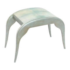French Modern Shagreen Bench by R and Y Augousti