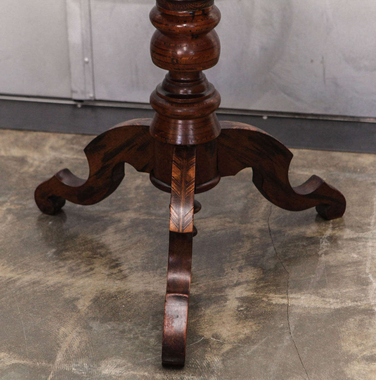 19th Century Italian Marquetry & Parquetry Table In Good Condition For Sale In Culver City, CA