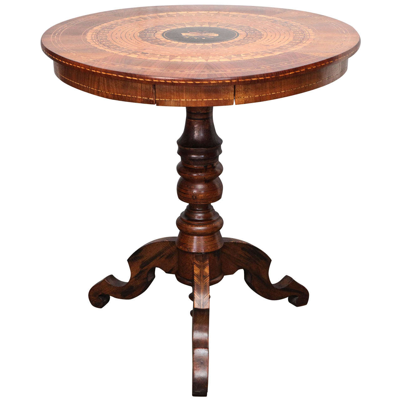19th Century Italian Marquetry & Parquetry Table For Sale