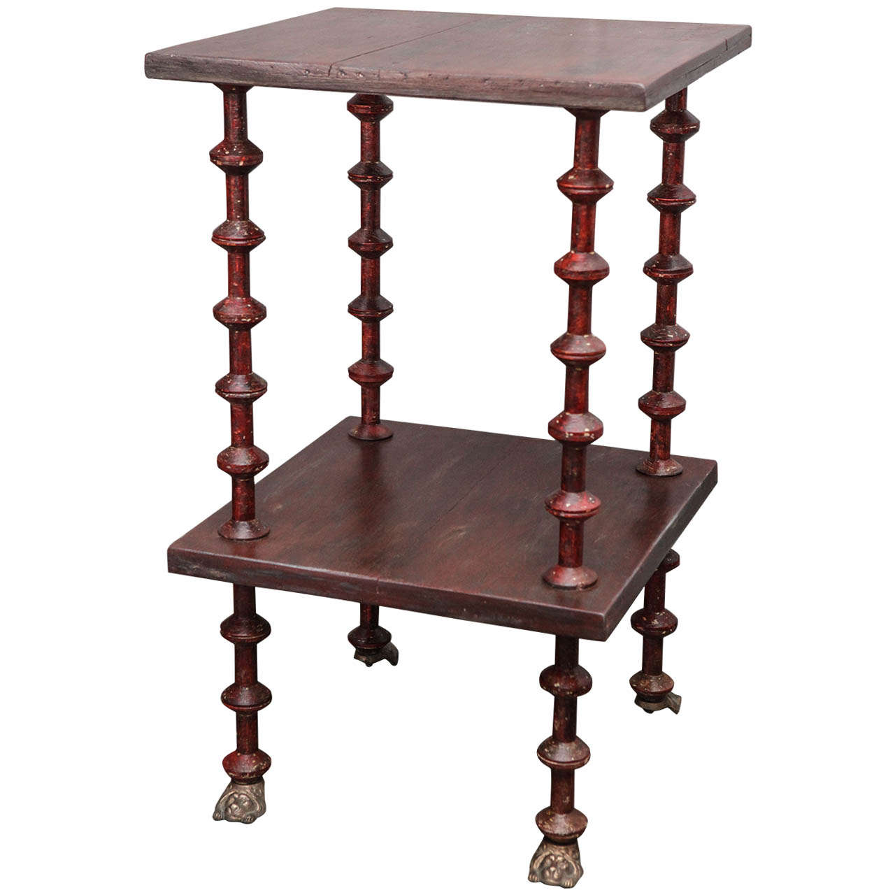 19th Century Victorian Pine Spool Table