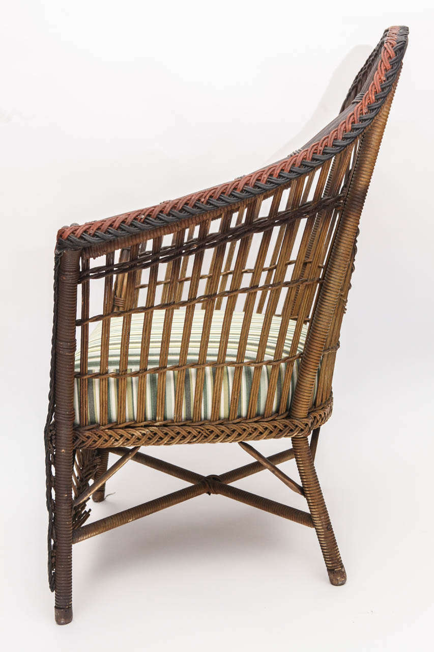 Early 20th Century Loyd Loom Arm Chair at 1stDibs