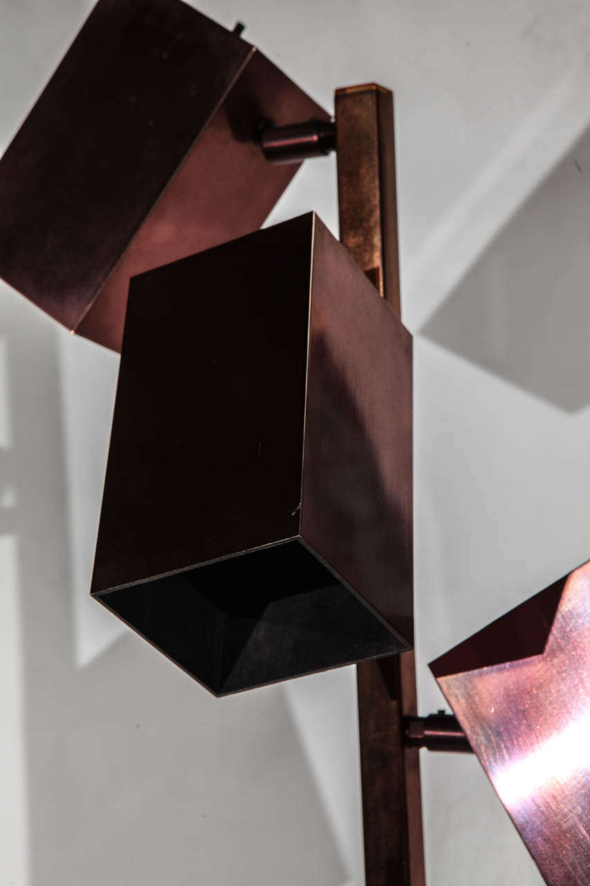Copper Midcentury Floor Lamp by Koch & Lowy