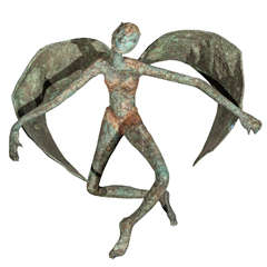 "Bronzed" Papier Mâché Gargoyle