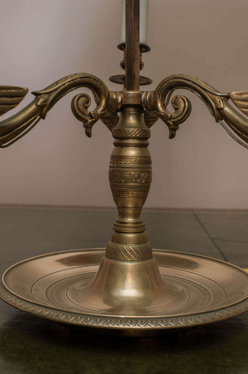 Brass Large Bouillotte or Gaming Lamp