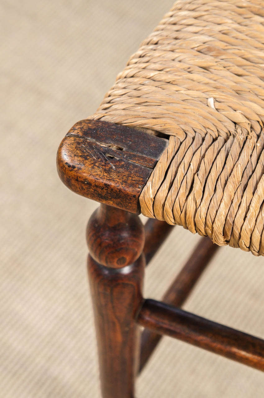 Set of Four English Elm Side Chairs For Sale 2