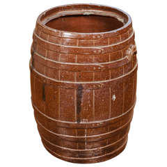 19th Century Stoneware Barrel
