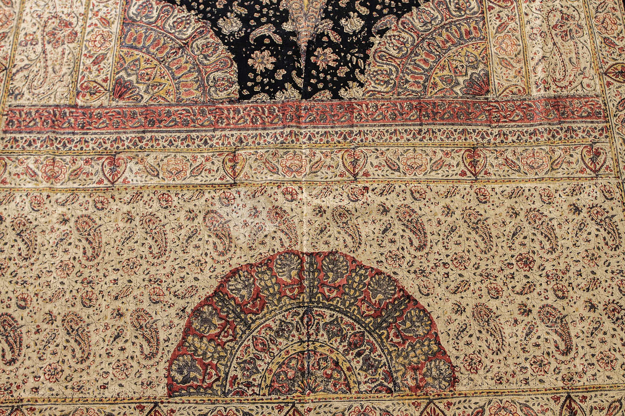Cotton Antique Palampore Textile Made for the Persian Market, circa 1900 For Sale