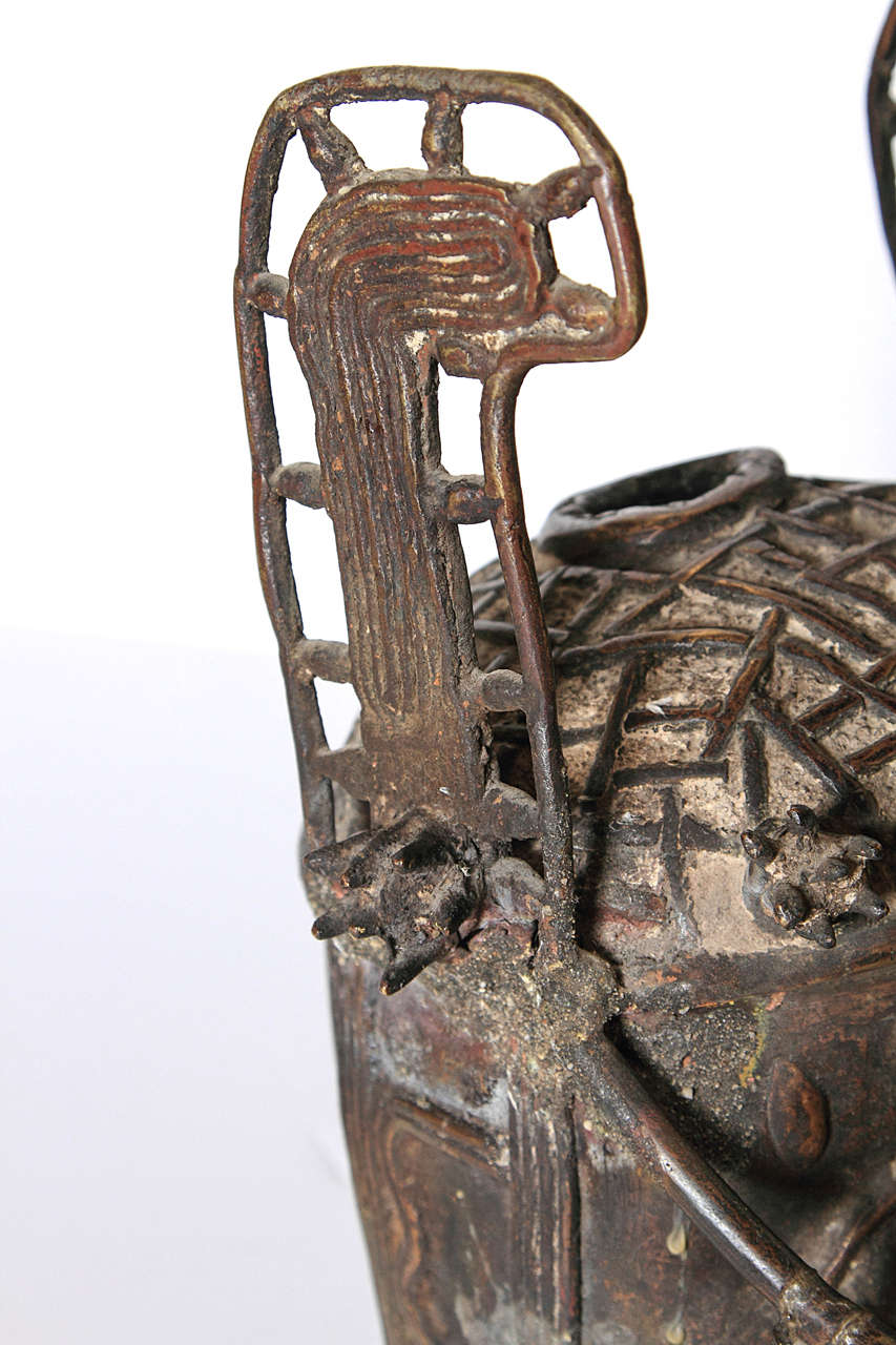 Memorial Cast Bronze Head, Benin Style 2