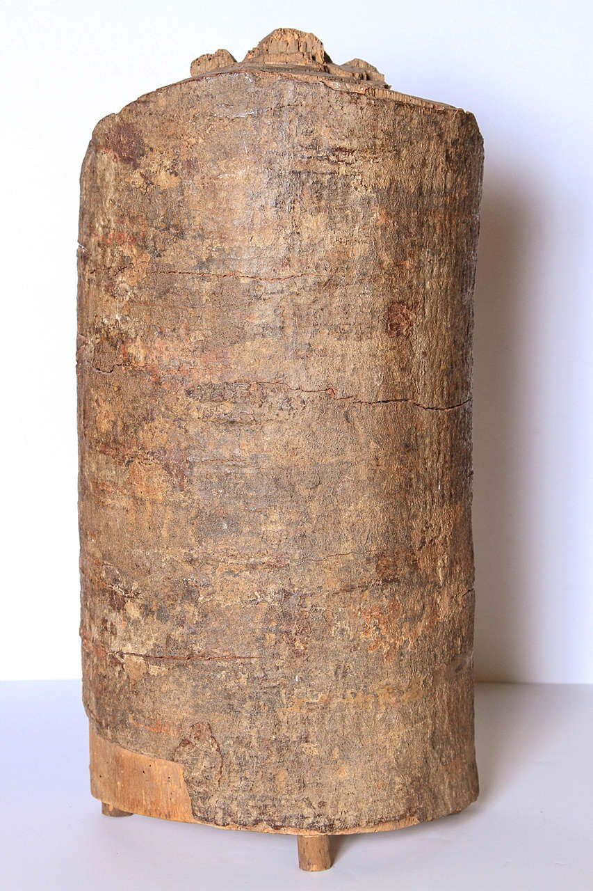 Early 18th Century Spanish Altar Carved from Tree Trunk at 1stDibs