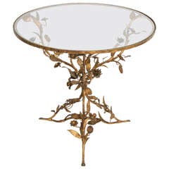 Decorative Metal and Glass Side Table Decorative Metal and Glass Side Table