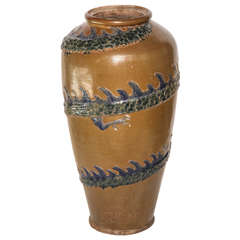 1920s Monumental Japanese Ceramic Tall Vase 4