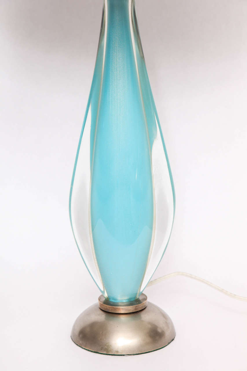 Salviati Table Lamp Mid Century Modern Murano art Glass Italy 1950's
New Sockets and Rewired
Shade not included