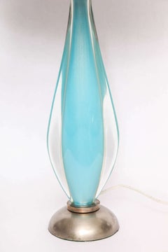 Salviati Table Lamp Mid Century Modern Murano Art Glass Italy 1950's