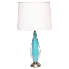 Salviati Table Lamp Mid Century Modern Murano Art Glass Italy 1950's