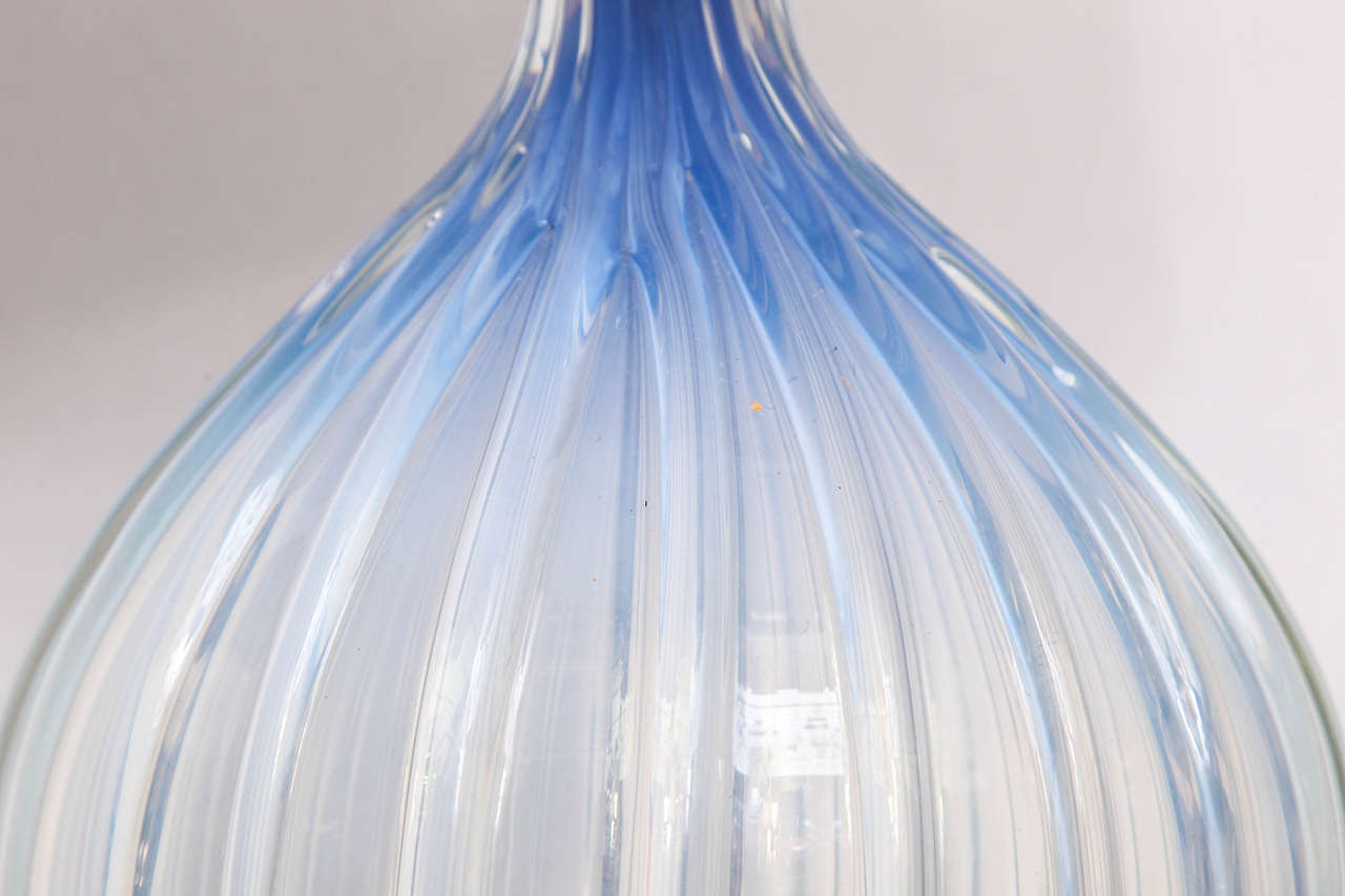 Seguso Table Lamp Murano Art Glass Italy 1950's In Good Condition For Sale In New York, NY