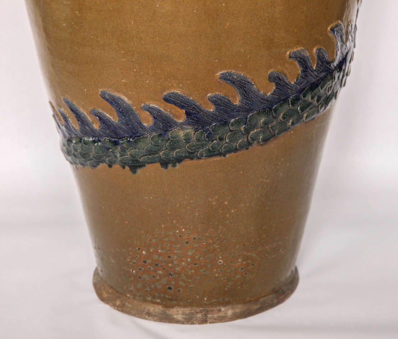 1920s Monumental Japanese Ceramic Tall Vase For Sale at 1stdibs