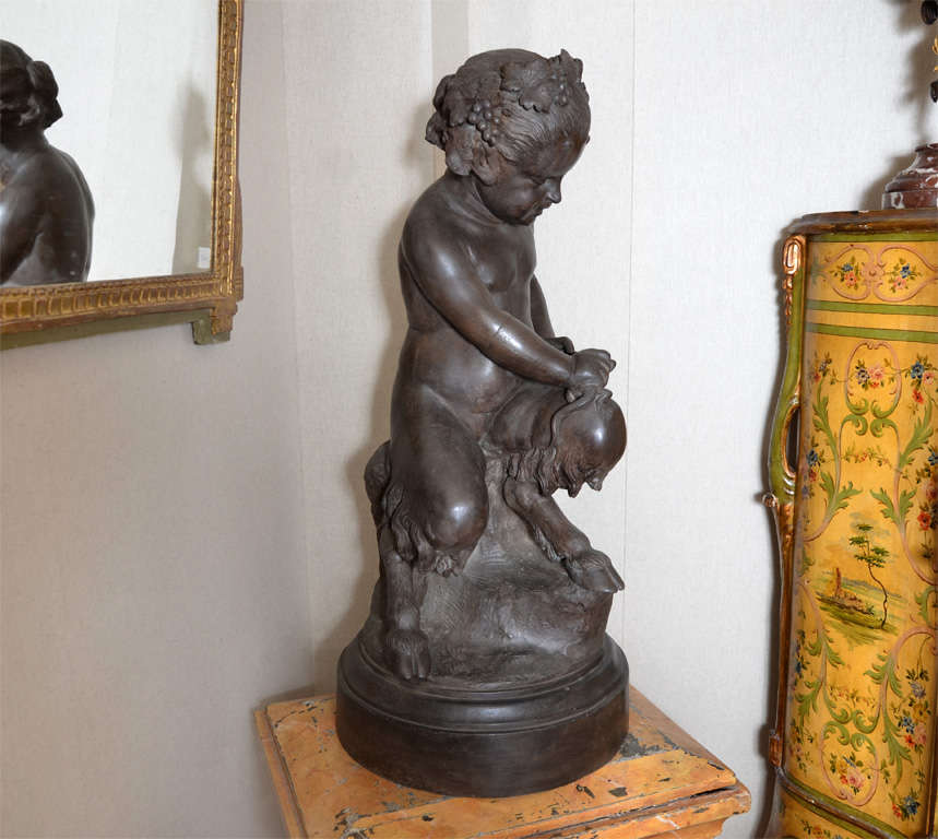 Statue 18th Century Representing a Child Faunus For Sale 2