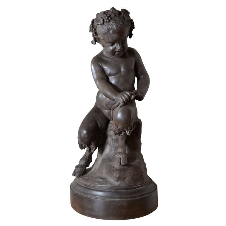 Statue 18th Century Representing a Child Faunus For Sale
