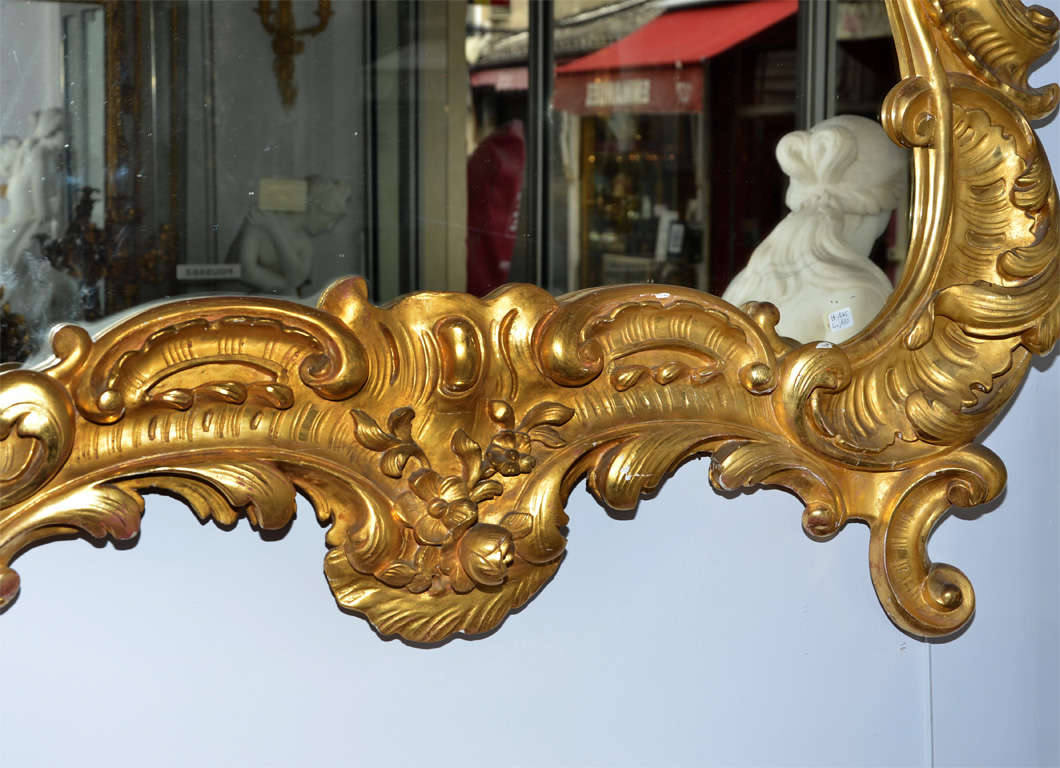 Gilded Wood  Italian Mirror For Sale 2