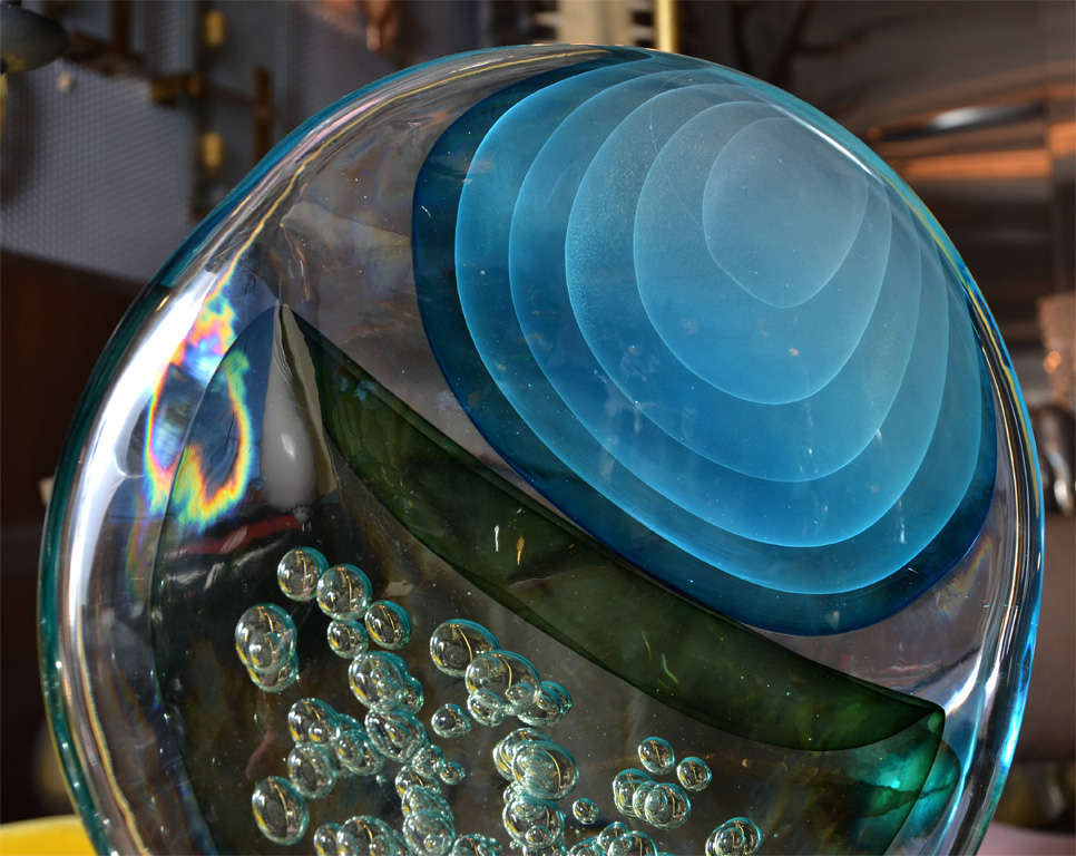 Italian Fantastic Murano glass sculpture by Romano Dona