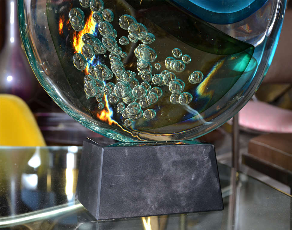 20th Century Fantastic Murano glass sculpture by Romano Dona