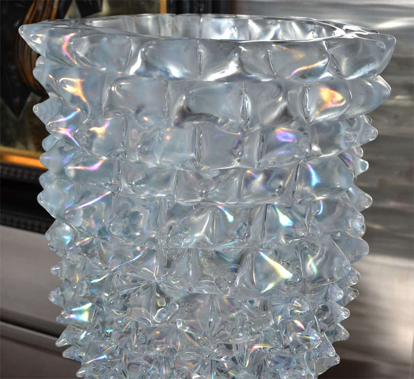 Huge Murano Glass Table Lamp in the Style of Ercole Barovier For Sale 2