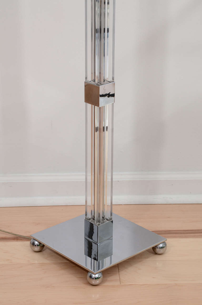 American Lucite Floor Lamp For Sale