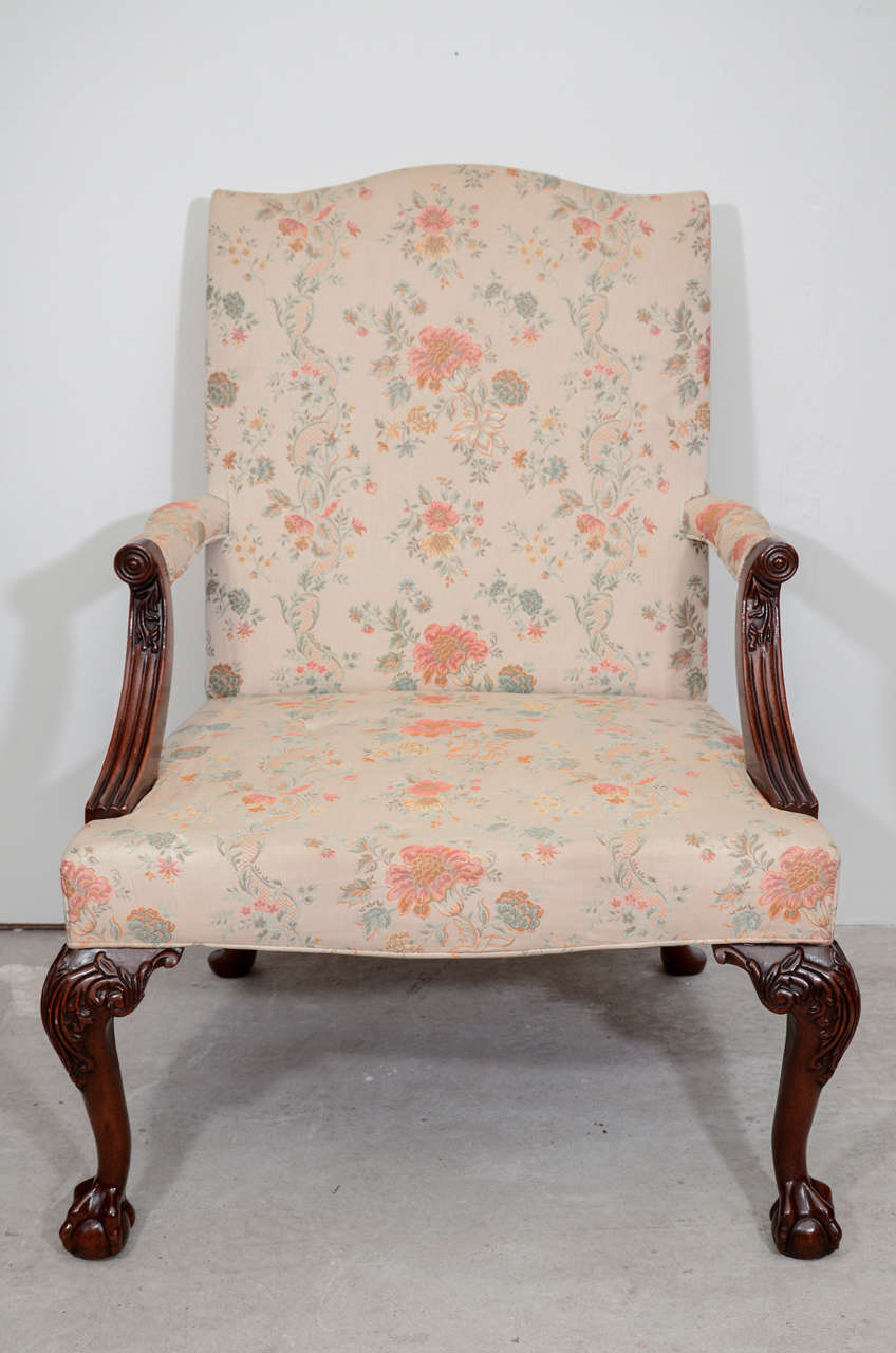 A George II Mahogany Library Armchair