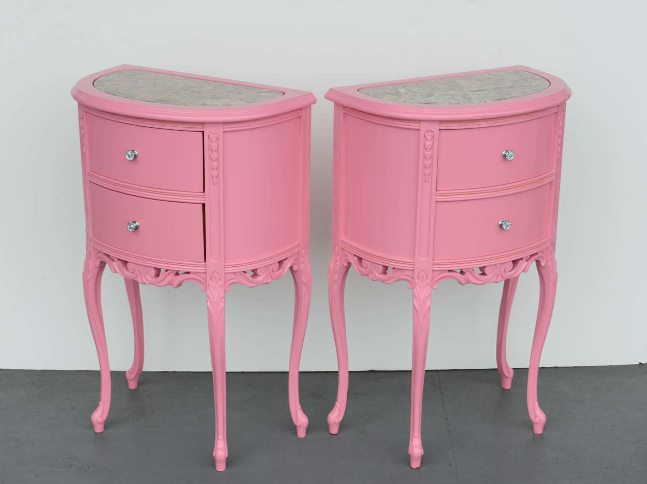 pink nightstands