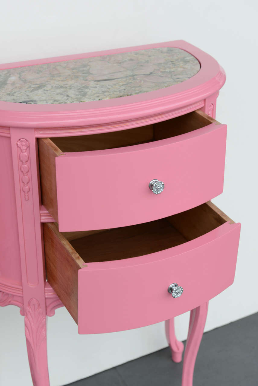 Mid-20th Century Pink Louis XV Style Nightstands