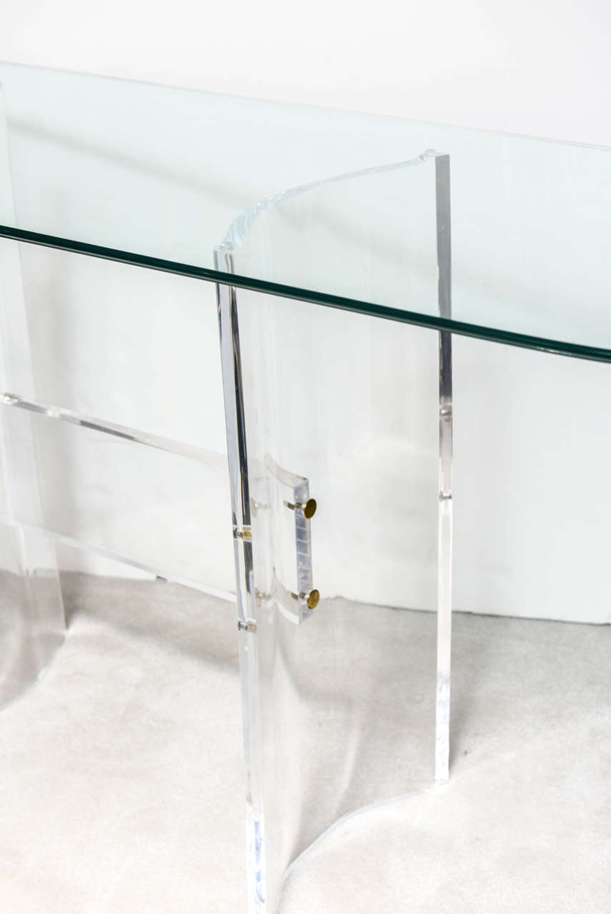 American 1970's Lucite Console Table Base