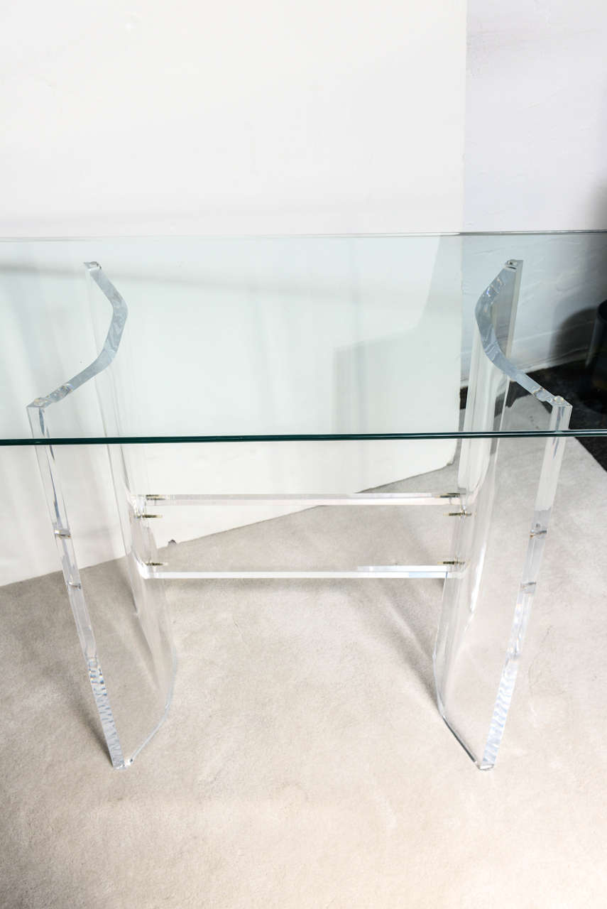 1970's Lucite Console Table Base 3