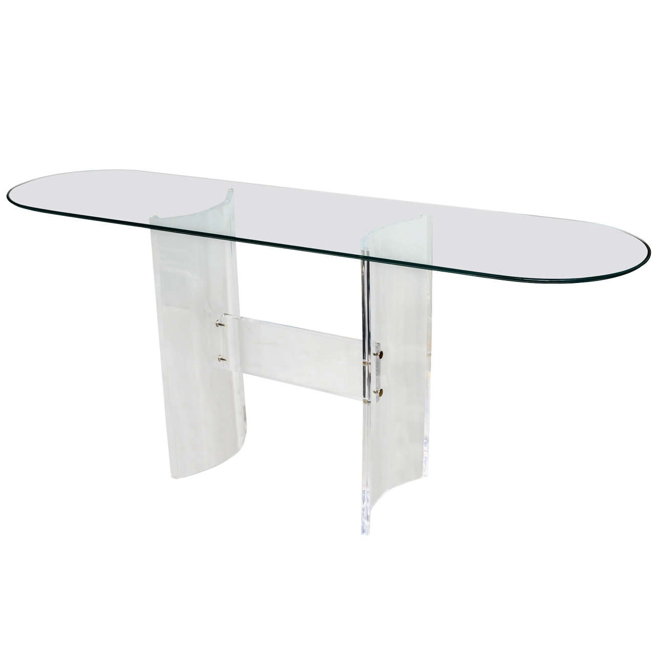 1970's Lucite Console Table Base