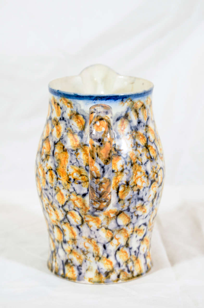 18th Century and Earlier A Sponged Pearlware Jug