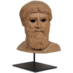 Late 19th Century Terra Cotta Classical Bust