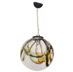 Gigantic Mazzega  Murano Globe Hanging Light