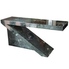 Green Marble Cantilevered Console