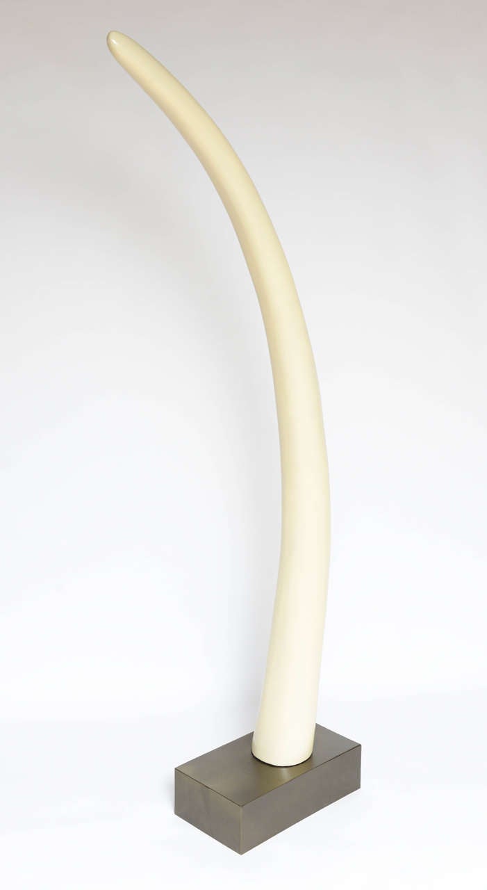 American Pair of Full-Size Faux Elephant Tusks