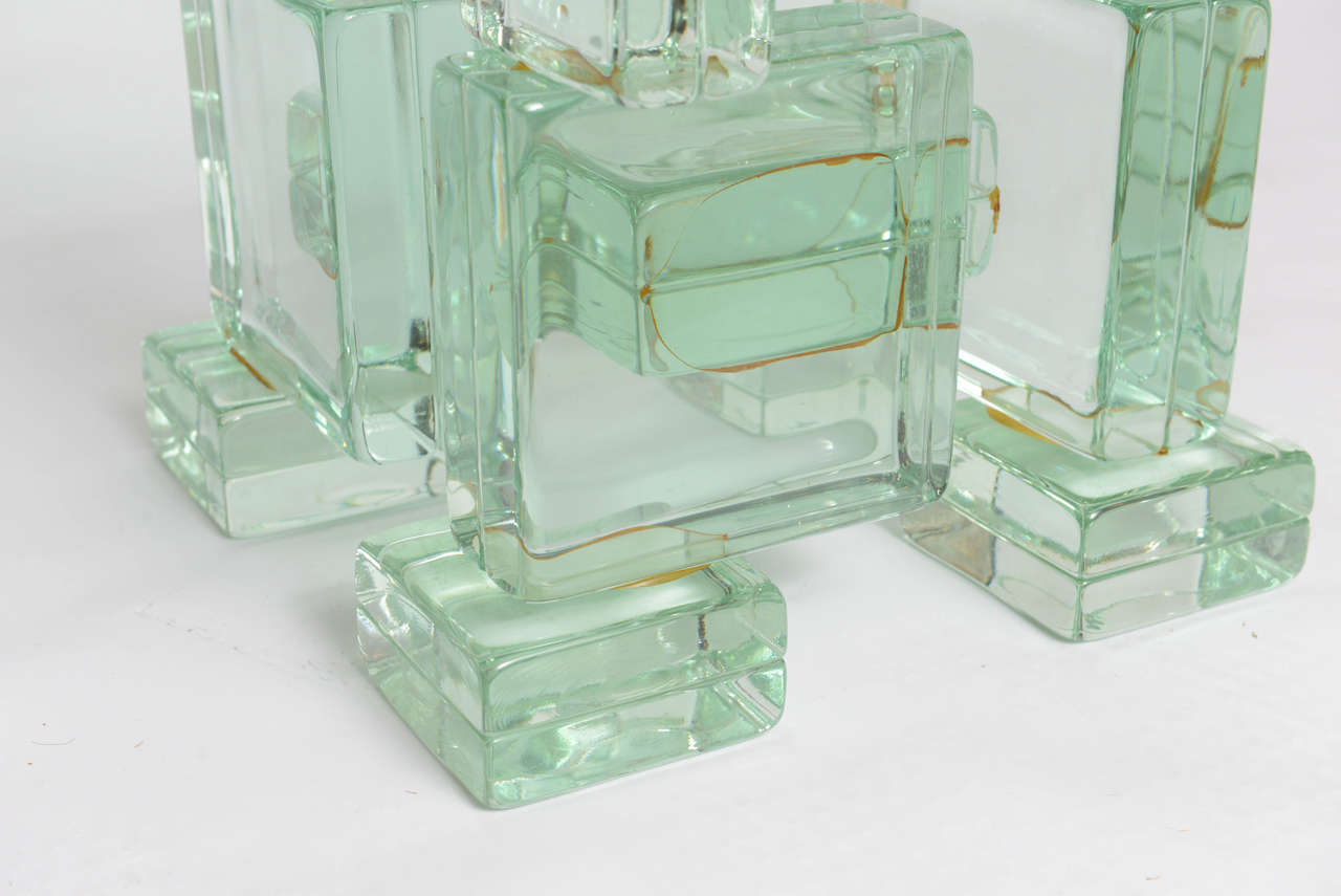 Sculptural Glass Block Cocktail Table 1