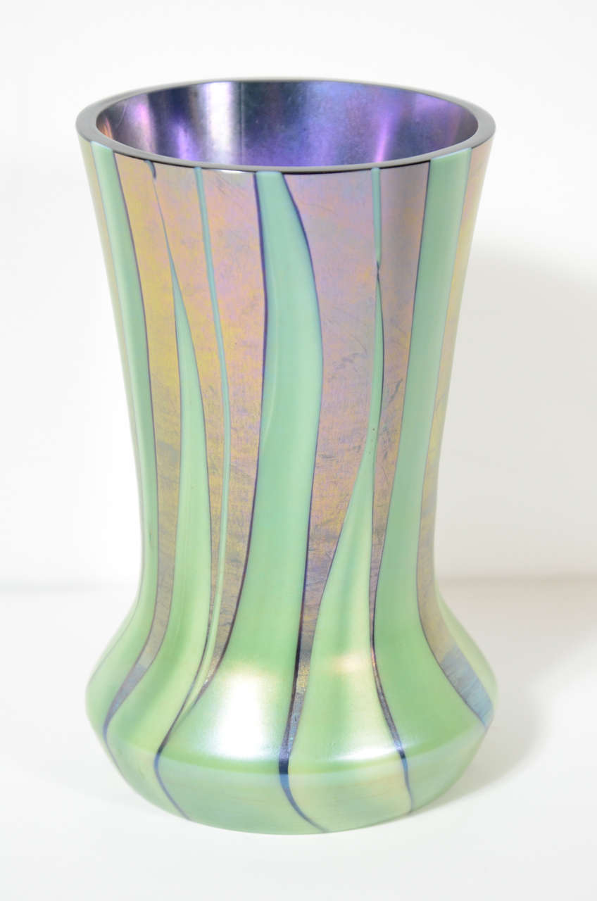 20th Century Stunning Art Deco  Glass Vase by Tiffany & Co.