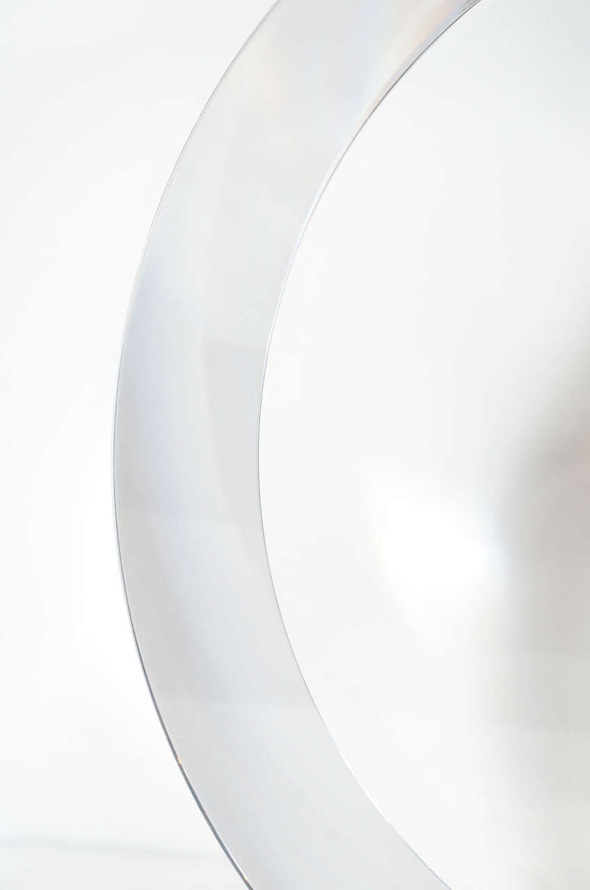 Italian Ultra Chic Mid-Century Lucite Disc Sculptures by Alessio Tasca