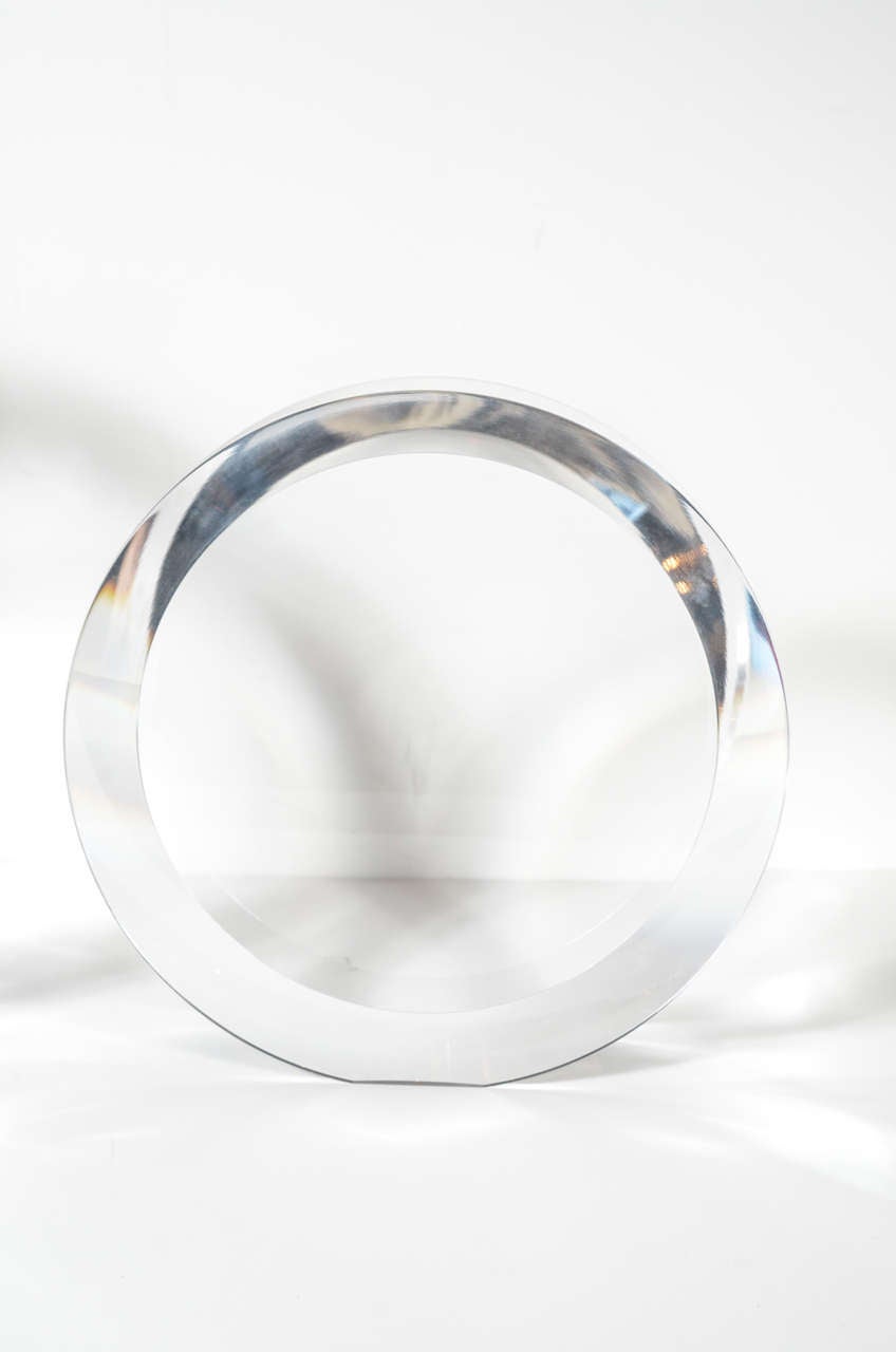 Late 20th Century Ultra Chic Mid-Century Lucite Disc Sculptures by Alessio Tasca