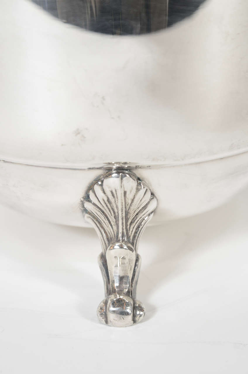Elegant Art Deco Footed Ice Bucket & Accessories 1